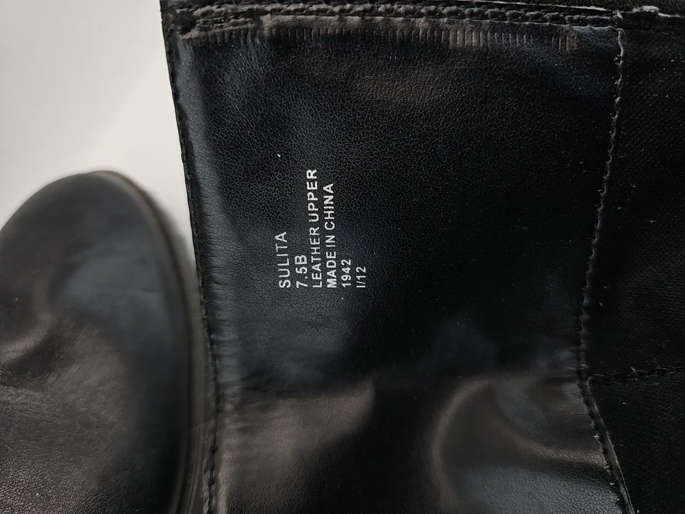Lauren Ralph Lauren Black Leather Riding Boots